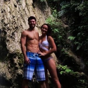 White Victoria’s Secret double tie swim suit, 32B